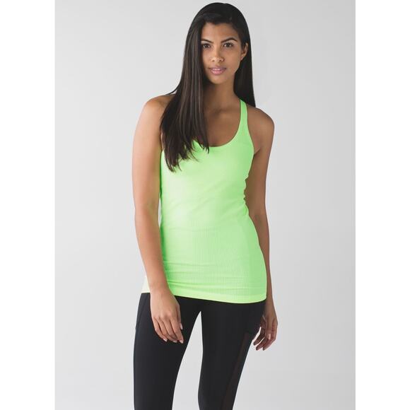 Lululemon Ebb To Street Tank Heathered Clear Mint Ribbed Seamless Racerback Top - Picture 1 of 13